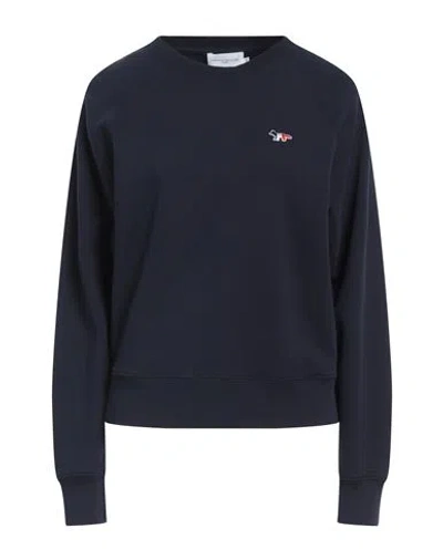 Maison Kitsuné Embroidered-logo Sweatshirt In Blue