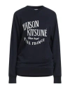 Maison Kitsuné Woman Sweatshirt Navy Size L Cotton In Blue
