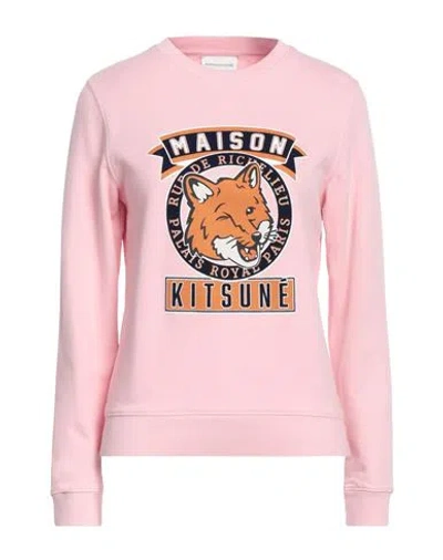 Maison Kitsuné Woman Sweatshirt Pink Size Xl Cotton