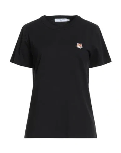 Maison Kitsuné Woman T-shirt Black Size M Cotton