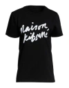 Maison Kitsuné Woman T-shirt Black Size Xs Cotton