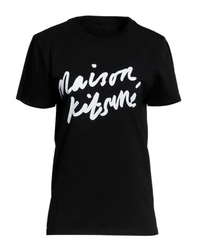 Maison Kitsuné Woman T-shirt Black Size Xs Cotton