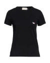 Maison Kitsuné Woman T-shirt Black Size L Cotton