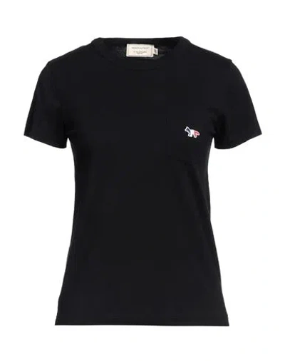 Maison Kitsuné Woman T-shirt Black Size L Cotton