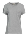 Maison Kitsuné Woman T-shirt Light Grey Size M Cotton