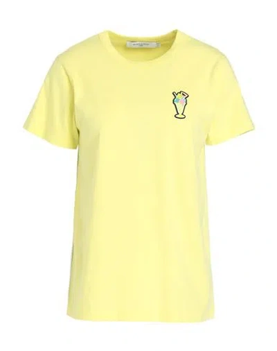 Maison Kitsuné Woman T-shirt Pastel Yellow Size Xs Cotton