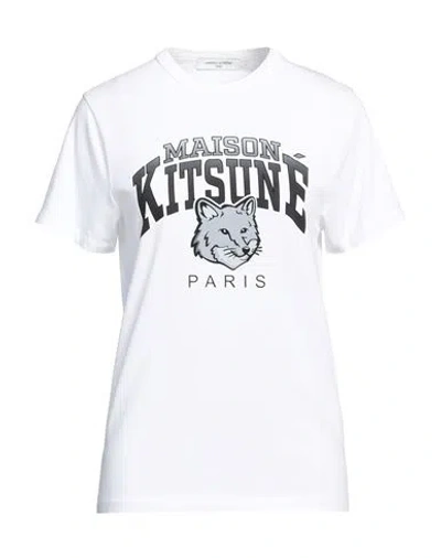 Maison Kitsuné Woman T-shirt Off White Size L Cotton