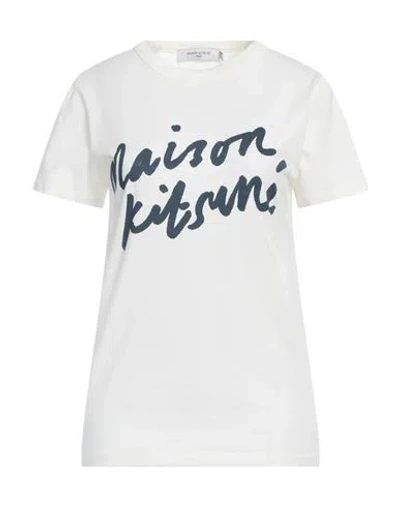 Maison Kitsuné Woman T-shirt Off White Size Xs Cotton