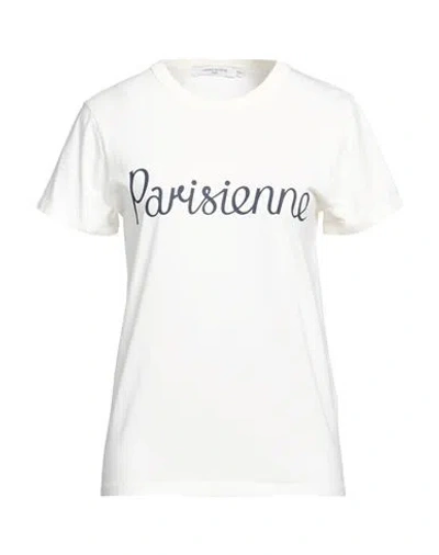 Maison Kitsuné Woman T-shirt Off White Size M Cotton