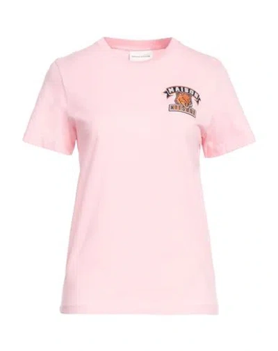 Maison Kitsuné Woman T-shirt Pink Size L Cotton