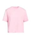 MAISON KITSUNÉ MAISON KITSUNÉ WOMAN T-SHIRT PINK SIZE L COTTON