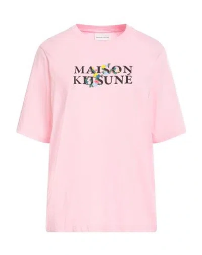 Maison Kitsuné Woman T-shirt Pink Size S Cotton