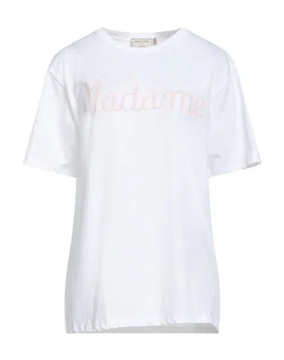 Maison Kitsuné Woman T-shirt White Size L Cotton