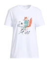 Maison Kitsuné Woman T-shirt White Size L Cotton In White
