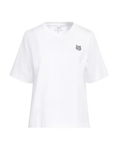 Maison Kitsuné Woman T-shirt White Size S Cotton