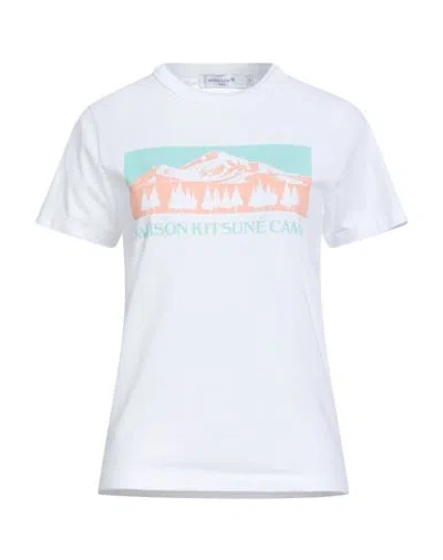 Maison Kitsuné Woman T-shirt White Size Xs Cotton In Multi