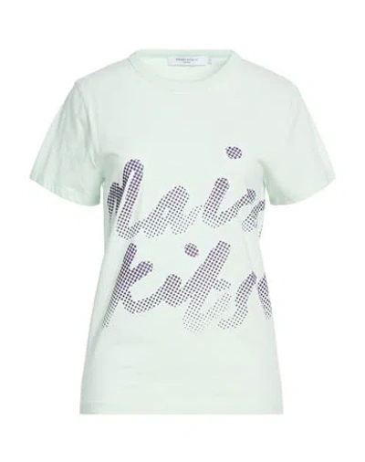 Maison Kitsuné Woman T-shirt Light Green Size S Cotton