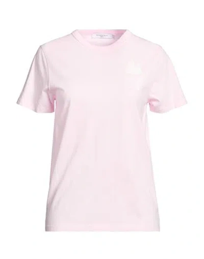 Maison Kitsuné Woman T-shirt Light Pink Size L Cotton