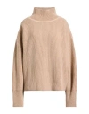 Maison Kitsuné Woman Turtleneck Beige Size M Lambswool In Neutral