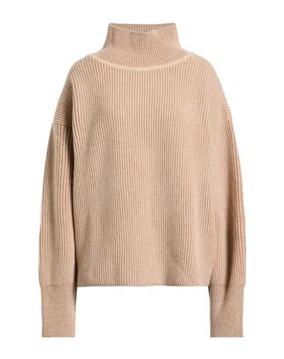 Maison Kitsuné Woman Turtleneck Beige Size M Lambswool In Neutral