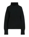 Maison Kitsuné Woman Turtleneck Black Size L Lambswool