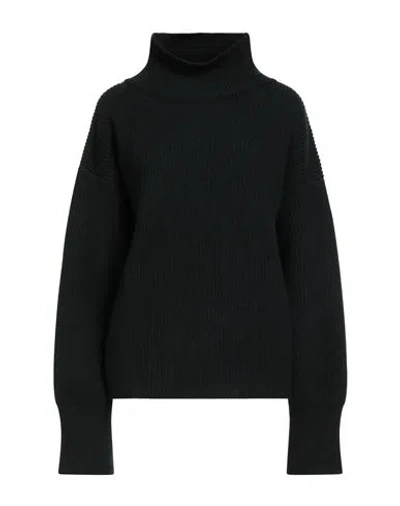 Maison Kitsuné Woman Turtleneck Black Size L Lambswool