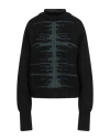 Maison Kitsuné Woman Turtleneck Black Size M Mohair Wool, Polyamide, Wool, Cotton In Black