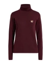 Maison Kitsuné Woman Turtleneck Burgundy Size L Wool In Red