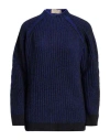 Maison Kitsuné Woman Turtleneck Charcoal Size S Merino Wool, Cashmere In Blue