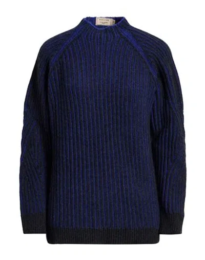 Maison Kitsuné Woman Turtleneck Charcoal Size S Merino Wool, Cashmere In Blue
