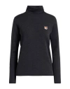 Maison Kitsuné Woman Turtleneck Charcoal Size S Wool In Gray