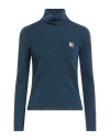 Maison Kitsuné Woman Turtleneck Deep Teal Size Xxs Wool In Blue
