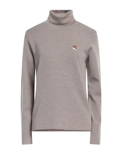 Maison Kitsuné Woman Turtleneck Dove Grey Size L Wool