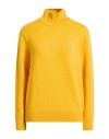 Maison Kitsuné Woman Turtleneck Marigold Size S Lambswool In Yellow