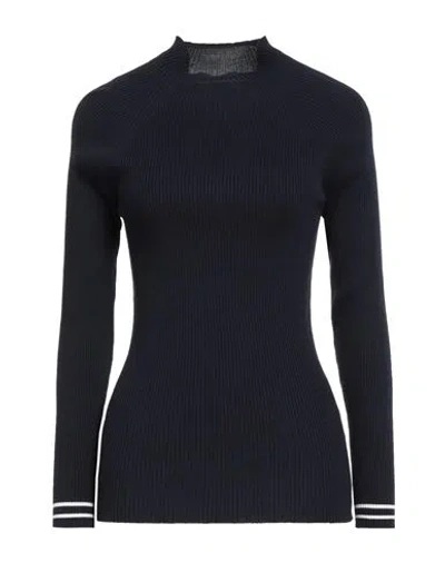 Maison Kitsuné Woman Turtleneck Navy Size M Cotton In Blue
