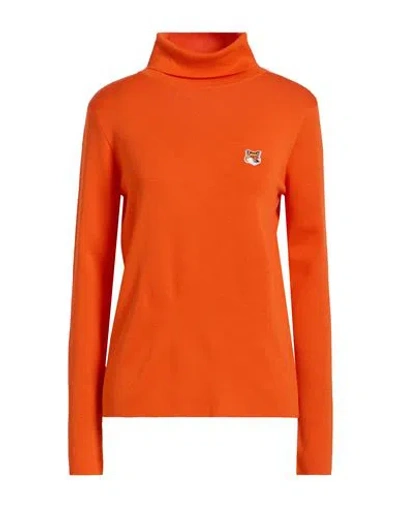 Maison Kitsuné Woman Turtleneck Orange Size S Wool