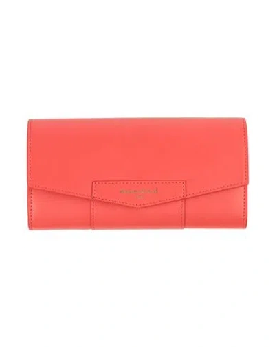 Maison Kitsuné Woman Wallet Coral Size - Leather In Red