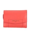 Maison Kitsuné Woman Wallet Coral Size - Leather In Red