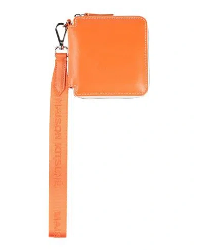Maison Kitsuné Woman Wallet Orange Size - Leather