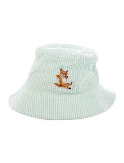 Pre-owned Maison Kitsuné Women's Cotton Bucket Hat In Green