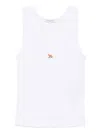 Maison Kitsuné Maison Kitsune Baby Fox Sleeveless Top For In White