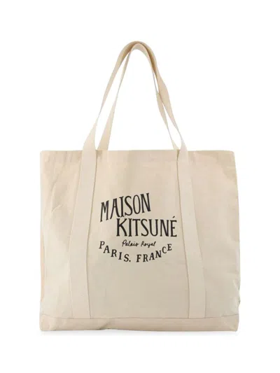 Maison Kitsuné Women's Palais Royal Shopping Bag In Ecru In Neutral