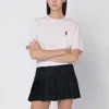Maison Kitsuné Cotton T-shirt With Fox Embroidery In Pink