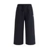 Maison Kitsuné 'fox Cub' Elastic Waistband Joggers With Side Pockets In Black