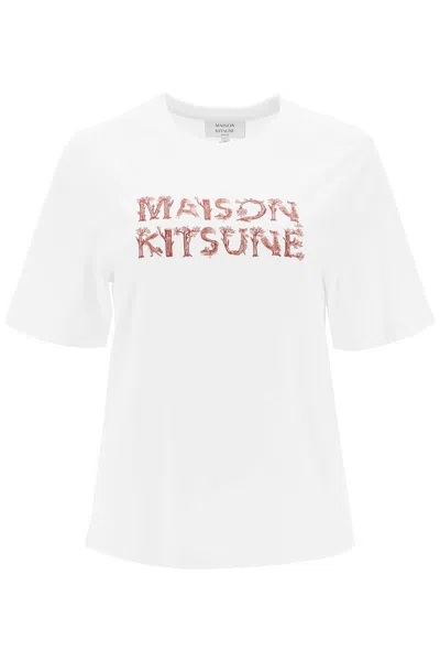 Maison Kitsuné Woodland Alphabet T-shirt In White