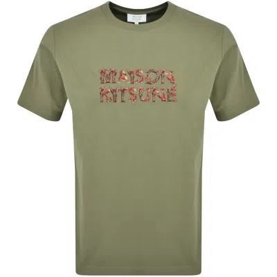 Maison Kitsuné Maison Kitsune Woodland T Shirt Green