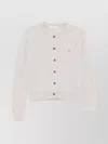 Maison Kitsuné Baby Fox Patch Cardigan In Gray