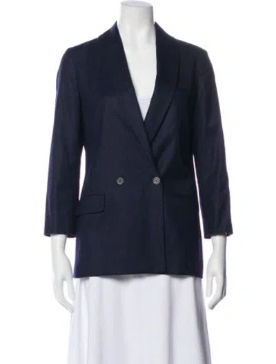Pre-owned Maison Kitsuné Wool Blazer In Blue