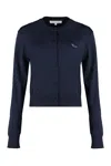 Maison Kitsuné Navy Blue Wool Cardigan