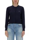 Maison Kitsuné Baby Fox Patch Regular Cardigan-s Nd Maison Kitsune Female In Blue